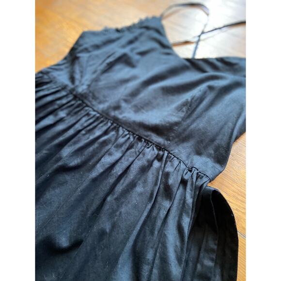 LOFT Black Pleated Summer Dress w/Fabric Belt sz 6 - Picture 9 of 16